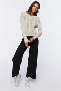 Pointelle Twist-Back Sweater, image 4
