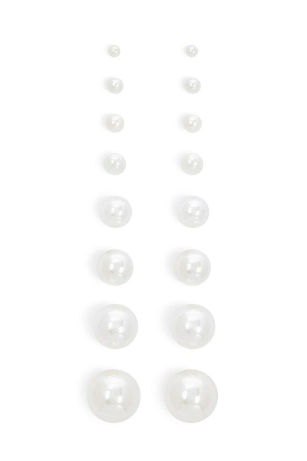 Faux Pearl Stud Earring Set, image 1