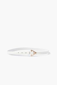 WHITE/GOLD Triangle Buckle Skinny Hip Belt, image 1
