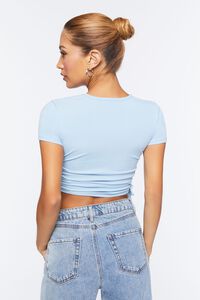 CLOUD Ruched Drawstring Cropped Tee, image 3