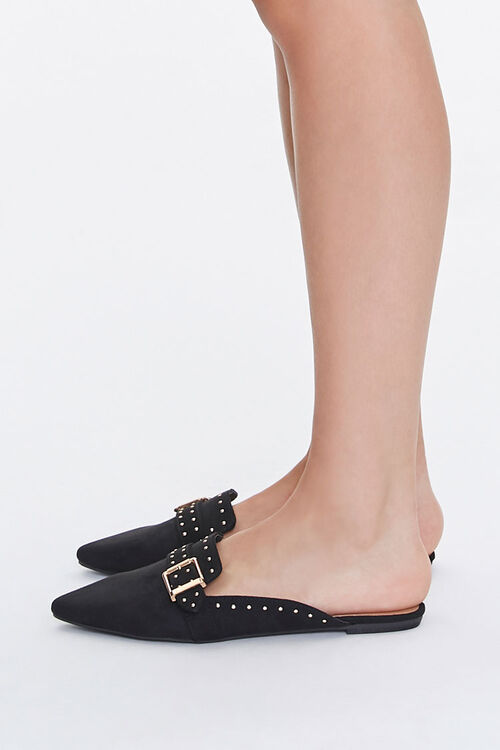 Studded Faux Suede Mules
