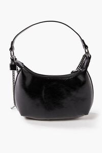 BLACK Lock & Key Baguette Shoulder Bag, image 3