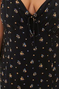 BLACK/MULTI Plus Size Floral Cami Midi Dress, image 5