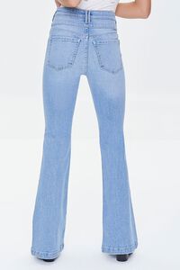 MEDIUM DENIM Recycled Cotton High-Rise Flare Jeans, image 4