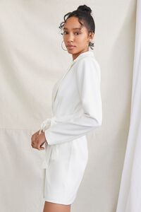 WHITE Tortoiseshell-Buttoned Blazer Dress, image 2