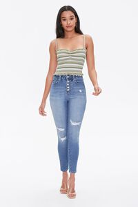OLIVE/MULTI Striped Cropped Cami, image 4