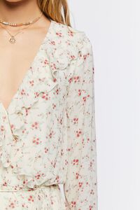 IVORY/MULTI Chiffon Floral Print Mini Dress, image 5