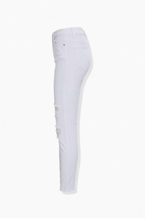 WHITE Distressed Skinny Jeans, image 2