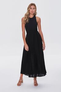 BLACK Linen-Blend Maxi Dress, image 2