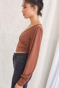 CHOCOLATE Plunging Crop Top, image 2