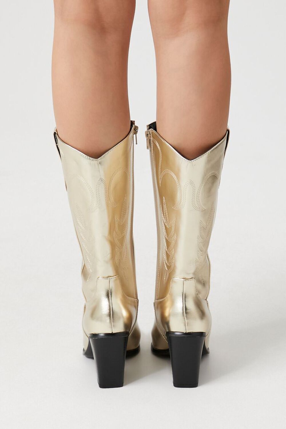 GOLD Metallic Cowboy Boots, image 3