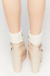 NUDE Faux Leather & Shearling Booties, image 3