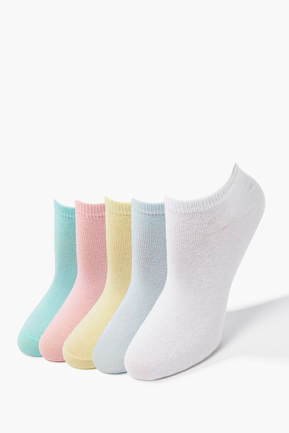 BLUE/YELLOW Marled Ankle Socks - 5 Pack, image 1