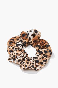 BLACK/BROWN Cheetah Print Scrunchie, image 1