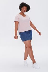 DUSTY PINK Plus Size Basic Organically Grown Cotton Tee, image 4