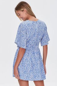 BLUE HAZE/CREAM Floral Print Mini Dress, image 3