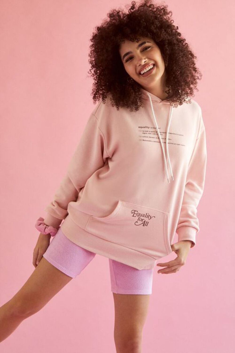 PINK/BROWN Plus Size Equality For All Hoodie, image 1
