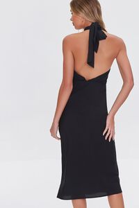 BLACK Crossover Halter Dress, image 4