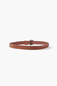 BROWN/GOLD Faux Leather Belt, image 2
