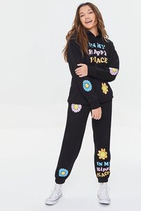 BLACK/MULTI In My Happy Place Graphic Hoodie, image 4