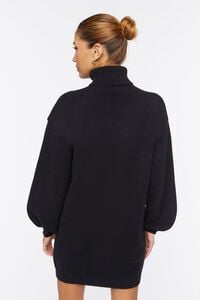 BLACK Turtleneck Mini Sweater Dress, image 3