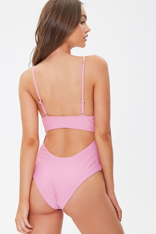 PINK Cutout One-Piece Swimsuit, image 3