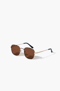 BROWN/BROWN Round Frame Sunglasses, image 2
