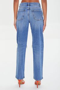 MEDIUM DENIM High-Rise Straight-Leg Jeans, image 4