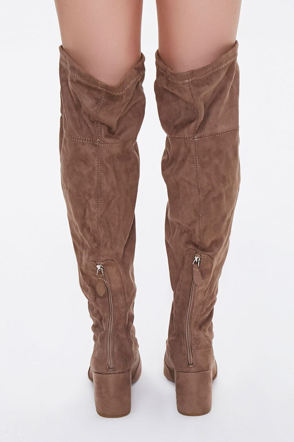 TAUPE Faux Suede Over-the-Knee Boots (Wide), image 3