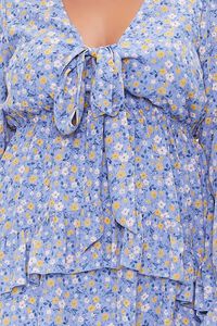 BLUE/MULTI Plus Size Floral Print Dress, image 5