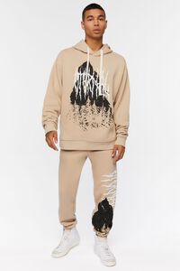 TAUPE/MULTI Fleece Wolf Graphic Hoodie, image 4