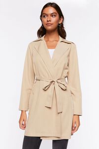 TAUPE Belted Trench Jacket, image 5