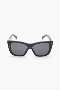 BLACK/BLACK Browline Chain Sunglasses, image 1