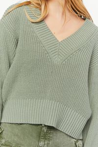 SAGE Purl Knit V-Neck Sweater, image 5