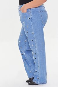 MEDIUM DENIM Plus Size Embroidered Jeans, image 3