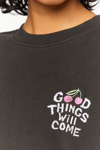 BLACK/MULTI Good Things Will Come Graphic Pullover, image 5