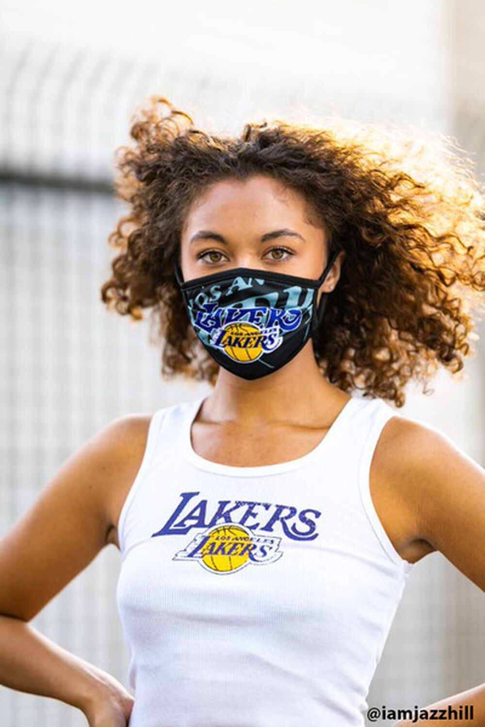 Lakers Graphic Face Mask, image 1