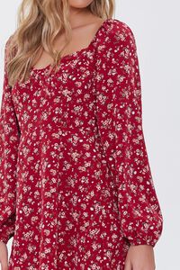 BERRY/MULTI Floral Print Mini Dress, image 5