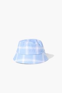 BLUE/WHITE Kids Plaid Bucket Hat (Girls + Boys), image 1