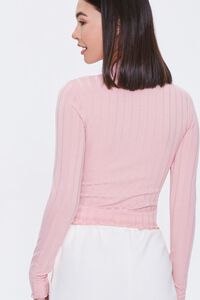 LIGHT PINK Ribbed Lettuce-Edge Top, image 3