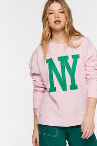 PINK/MULTI NY Embroidered Pullover, image 1