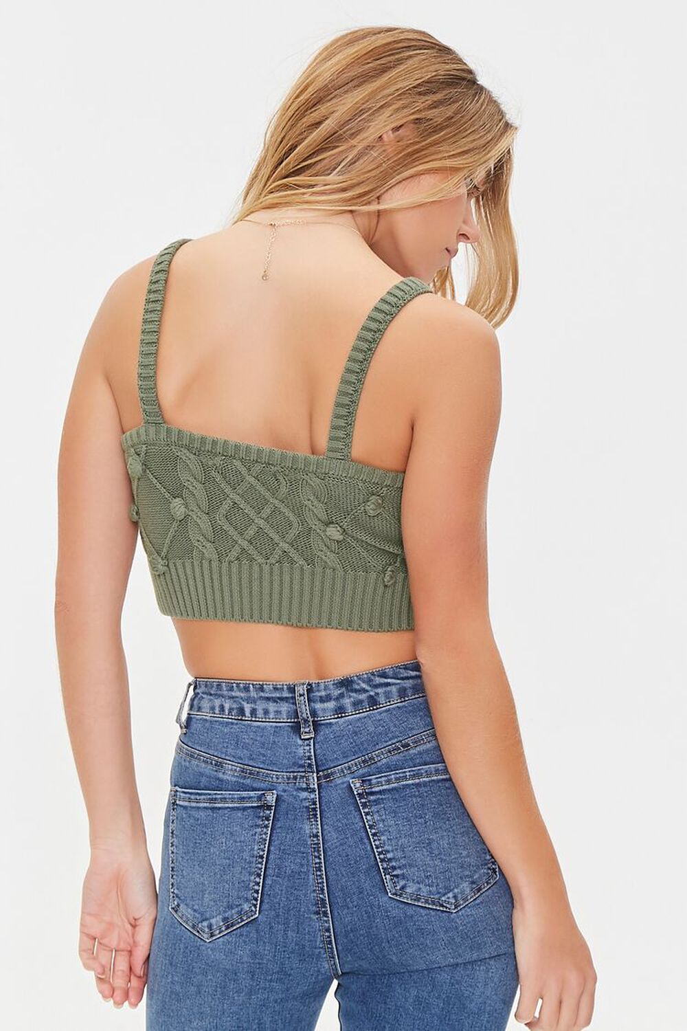 SAGE Ball Sweater-Knit Cropped Cami, image 3