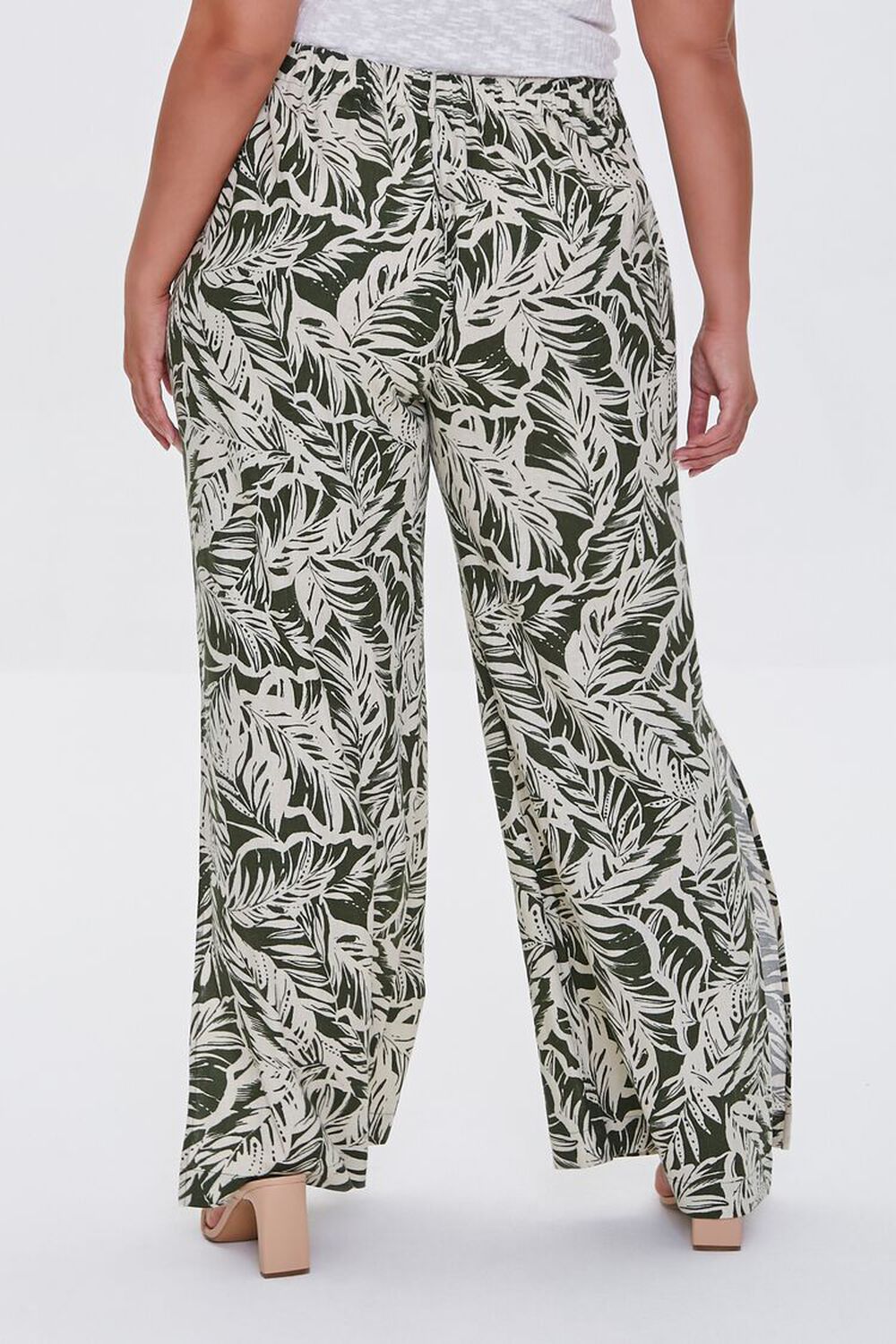 Finjani Plus Size Women Clothing Cashew Flower Printed Women's Pants  Polyester Stretch Pant