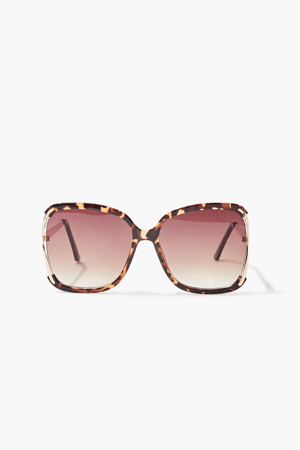 BROWN/BROWN Square Tinted Sunglasses, image 1