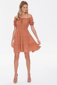 MOCHA Off-the-Shoulder Mini Dress, image 4
