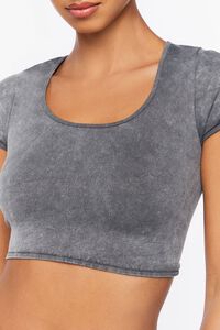 Active Mineral Wash Ruched Crop Top, image 5