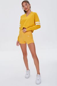 YELLOW/WHITE Active Varsity-Striped Pullover, image 4