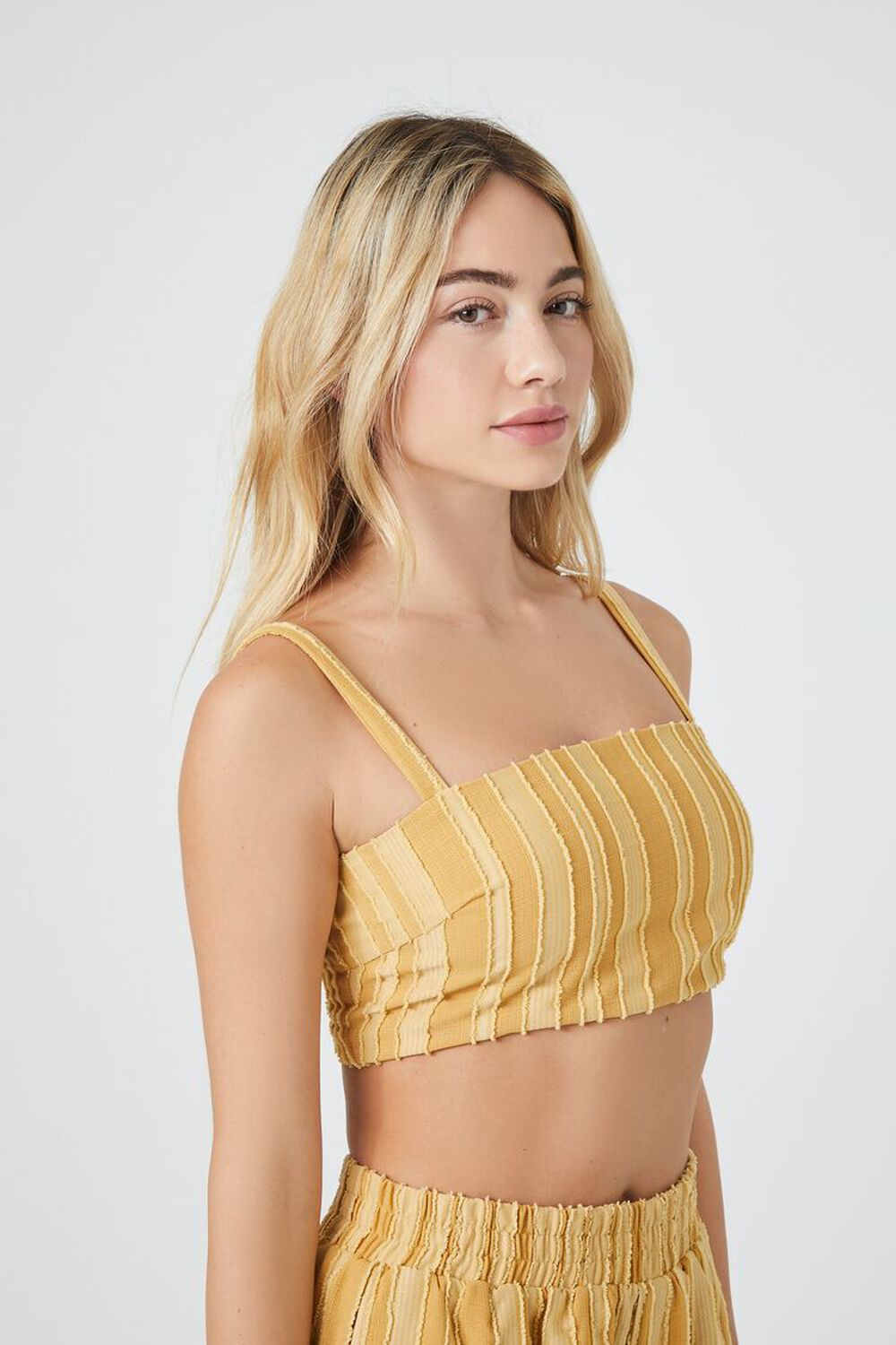 GOLDENROD Striped Cropped Cami, image 2