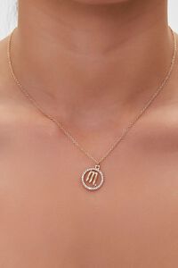 GOLD/SCORPIO Astrology Charm Chain Necklace, image 1