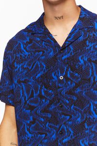 BLACK/BLUE Abstract Snakeskin Shirt, image 5